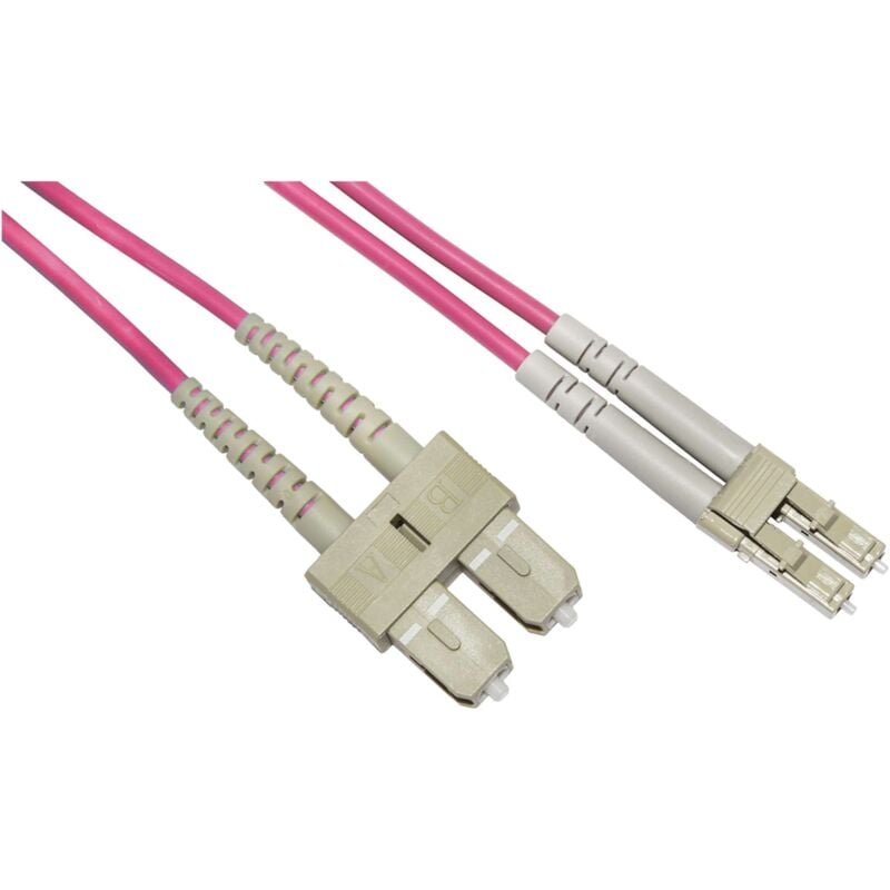 foto del prodotto cavo fibra ottica lc a sc multimode duplex om4 50 125 mt.3