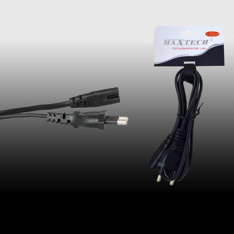 foto del prodotto cavo filo alimentatore alimentazione elettrica spina 1,8 metri e ca alim maxtech