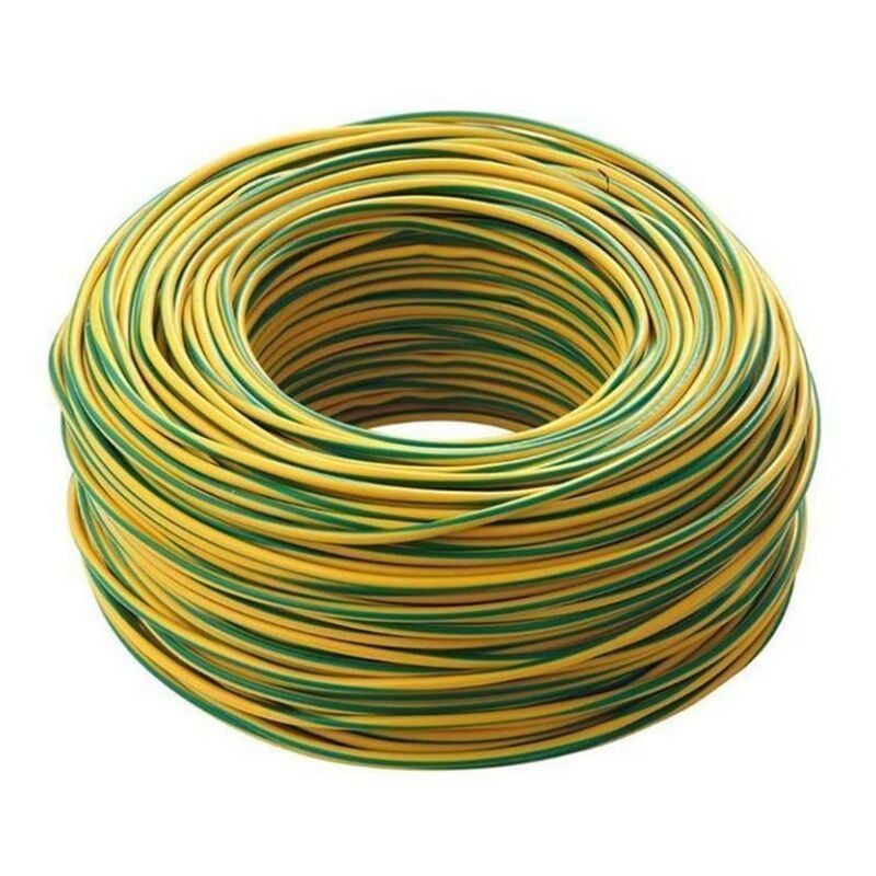 foto del prodotto cavo filo elettrico unipolare fs17 sez 1,5mmq colore giallo verde matassa 100m