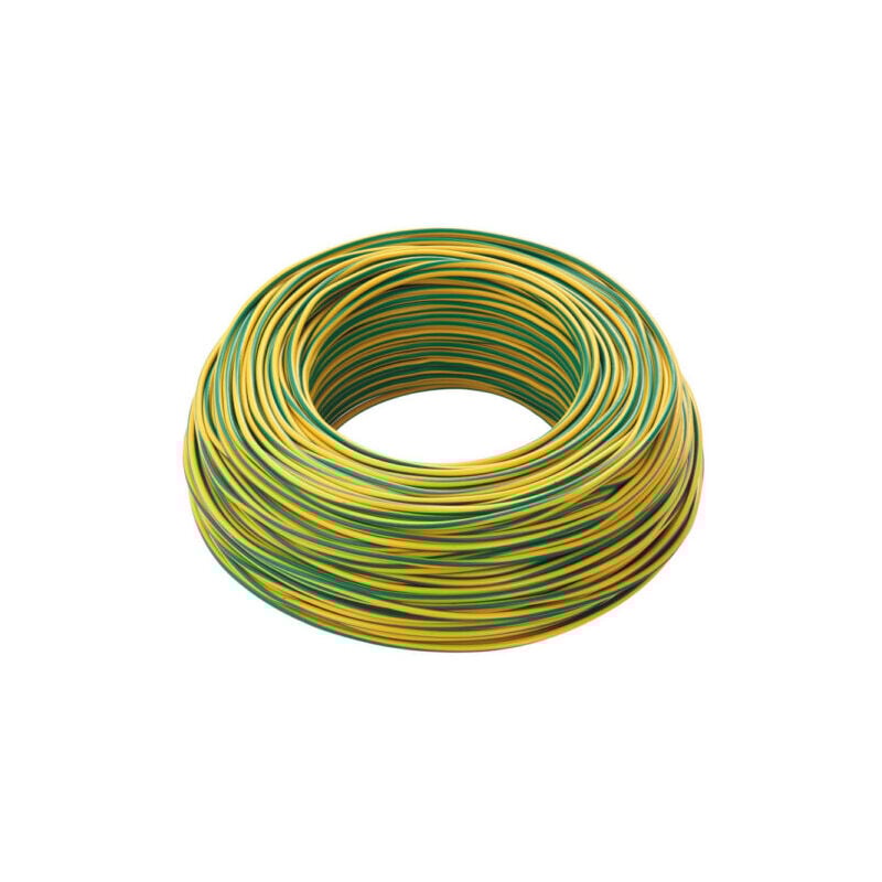 foto del prodotto cavo filo elettrico unipolare fs17 sezione 4mmq colore giallo verde matassa 100m
