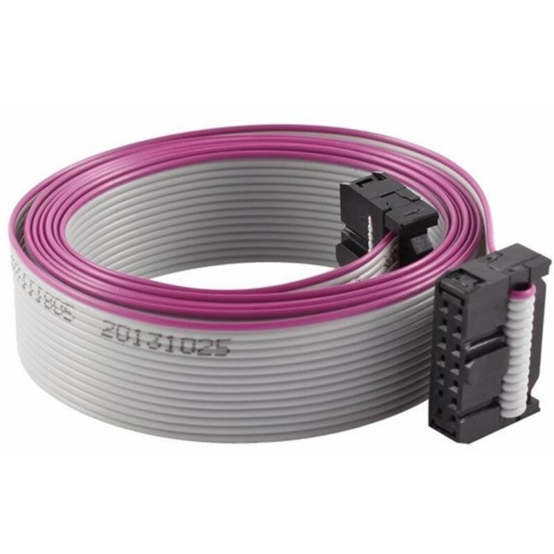 foto del prodotto cavo flat con connettore 14 poli 110cm per stastiere e schede stufe a pellet