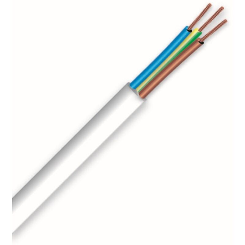 foto del prodotto cavo h05vv f 3g0,75 mt 10 bianco electraline