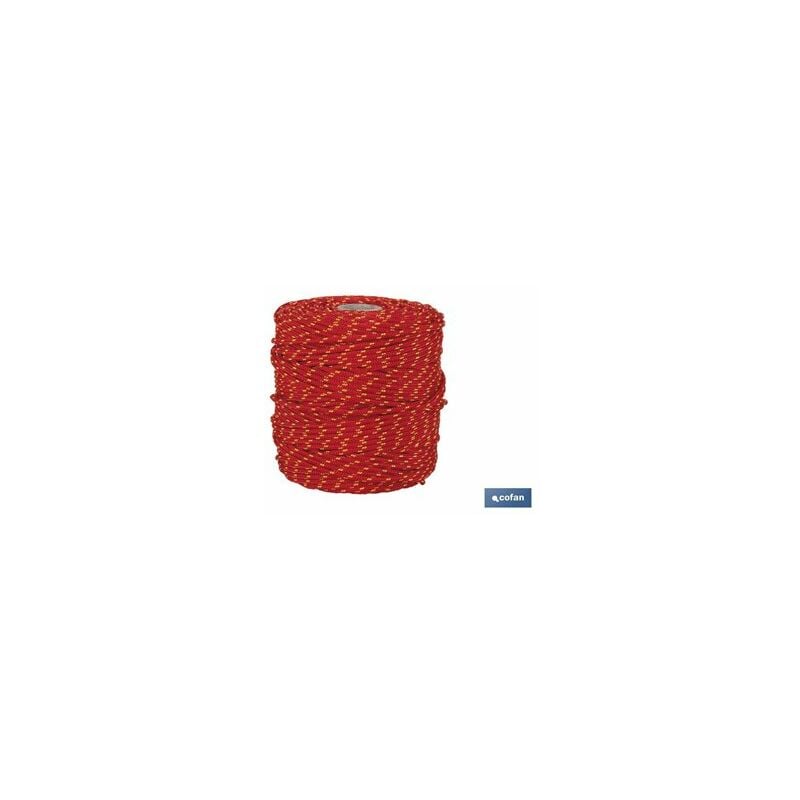 foto del prodotto cavo intrecciato hippy rosso giallo 3 mm x 25 m