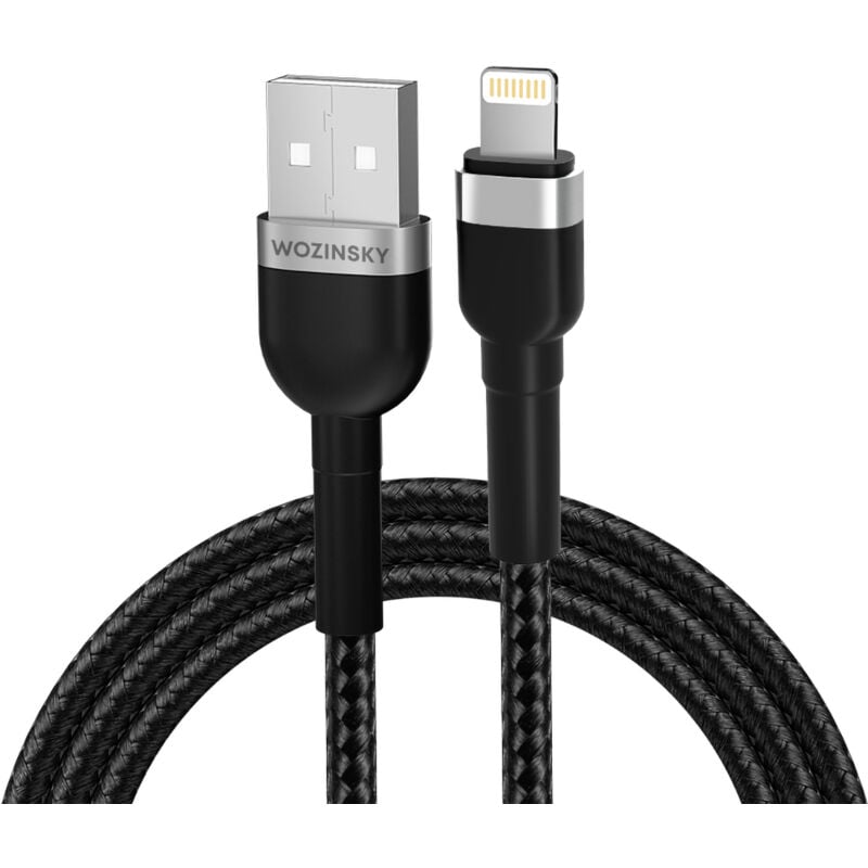 foto del prodotto cavo intrecciato per iphone usb-a - lightning 2.4a 2m nero