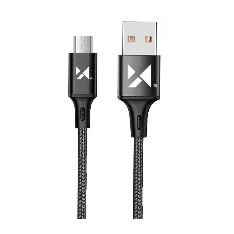 foto del prodotto cavo intrecciato resistente usb microusb 2.4a 1m nero