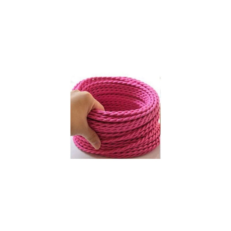 foto del prodotto cavo intrecciato rosa vintage retro tessuto a metraggio