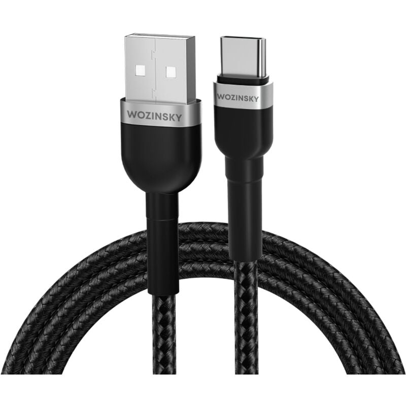foto del prodotto cavo intrecciato usb-a - usb-c 2.4a 1m nero