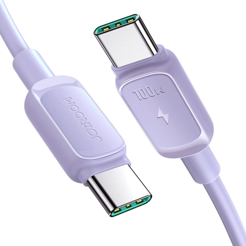 foto del prodotto cavo joyroom multi color series a14 usb c usb c 100w 1,2 m viola