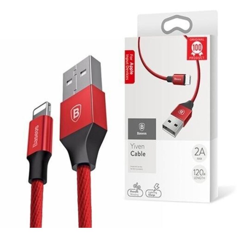 foto del prodotto cavo lightning baseus yiven calyw-a09 - 1,8 m, rosso