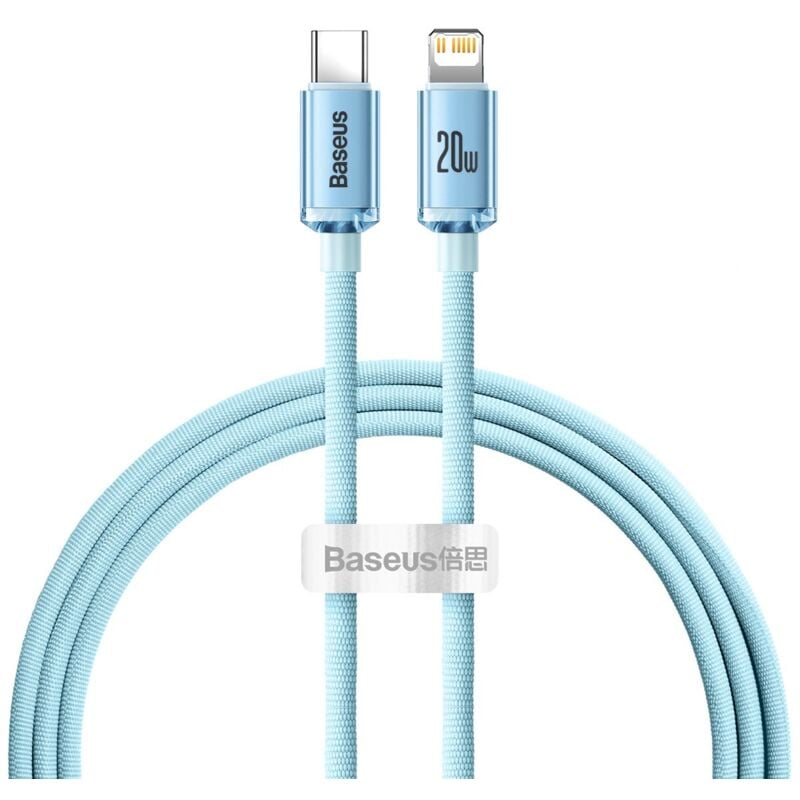 foto del prodotto cavo lightning usb c per iphone, ricarica rapida 20w, 1,2 m, blu