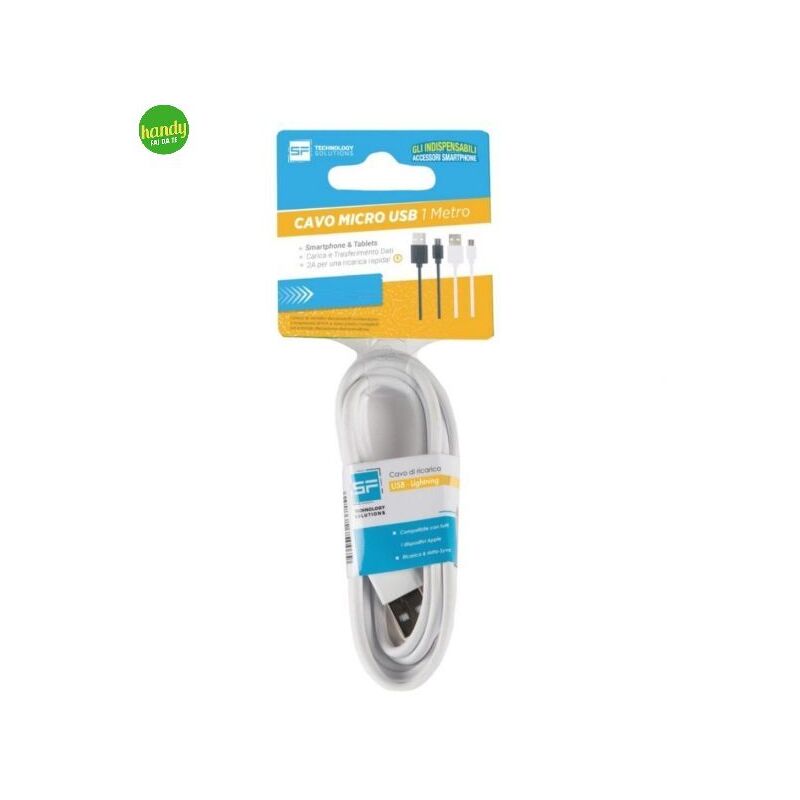 foto del prodotto cavo micro usb handy 1 m bianco