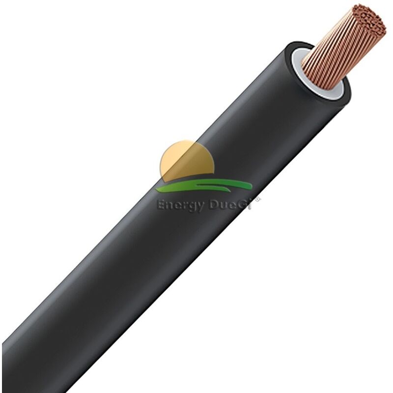 foto del prodotto cavo nero per fotovoltaico, sezione 6 mm, lunghezza 1 metro lineare