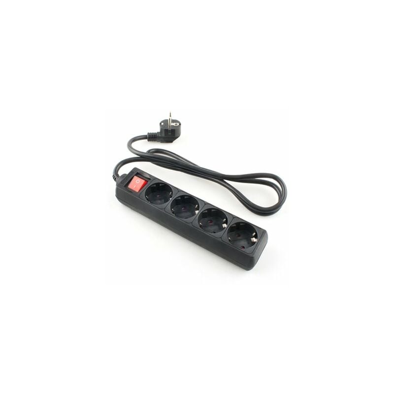 foto del prodotto cavo onlex interruttore t t base nera 1,5 m 4 prese