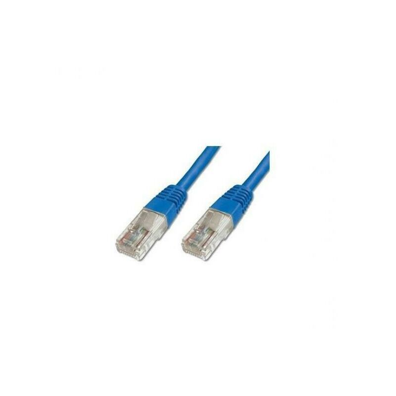 foto del prodotto cavo patch utp cat.6 50cm blu powcp06utp05b per rete lan veloce e stabile