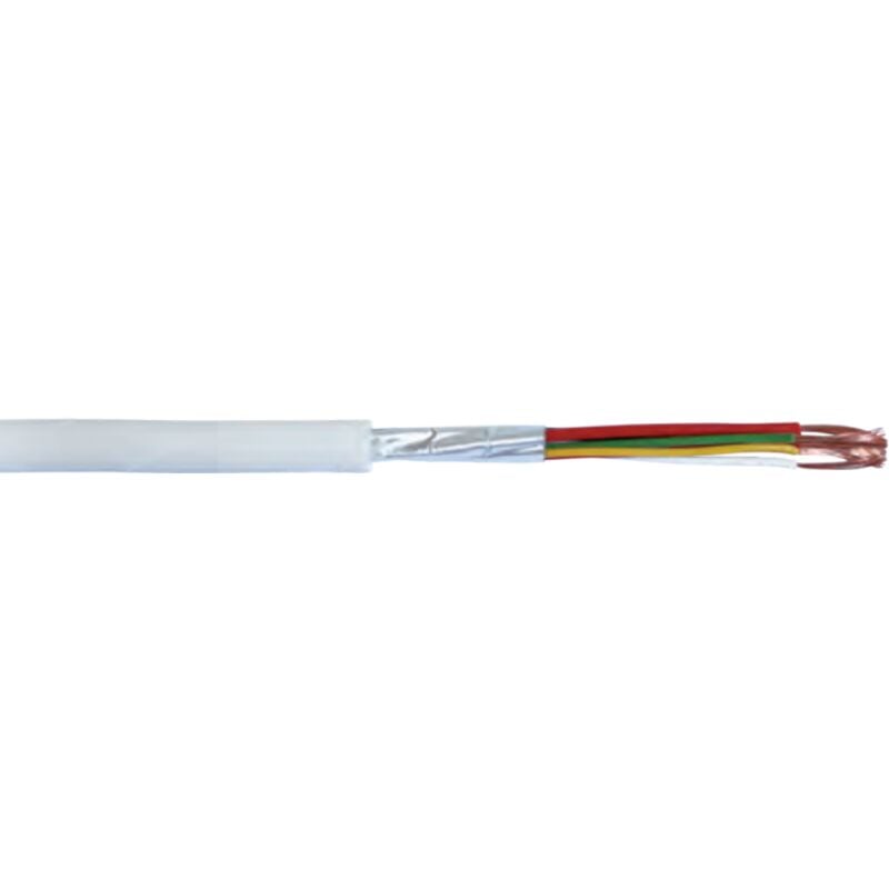 foto del prodotto cavo per allarmi micro tek 2x0.22 diametro esterno 3.10mm bianco da 100m ax20202200
