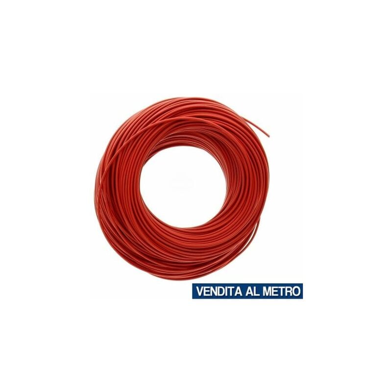 foto del prodotto cavo per alte temperature 200 c in calzavetro silicone vetro mm 2.5 rosso 19436