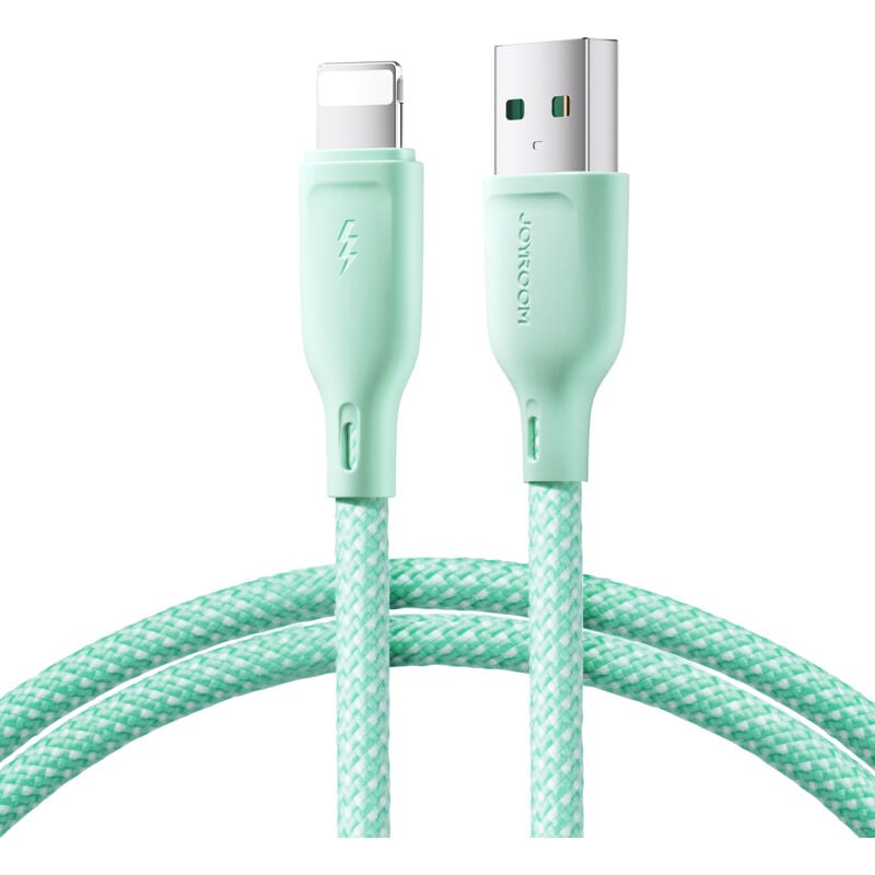 foto del prodotto cavo per iphone multi-color series usb-a - lightning 3a 1m verde