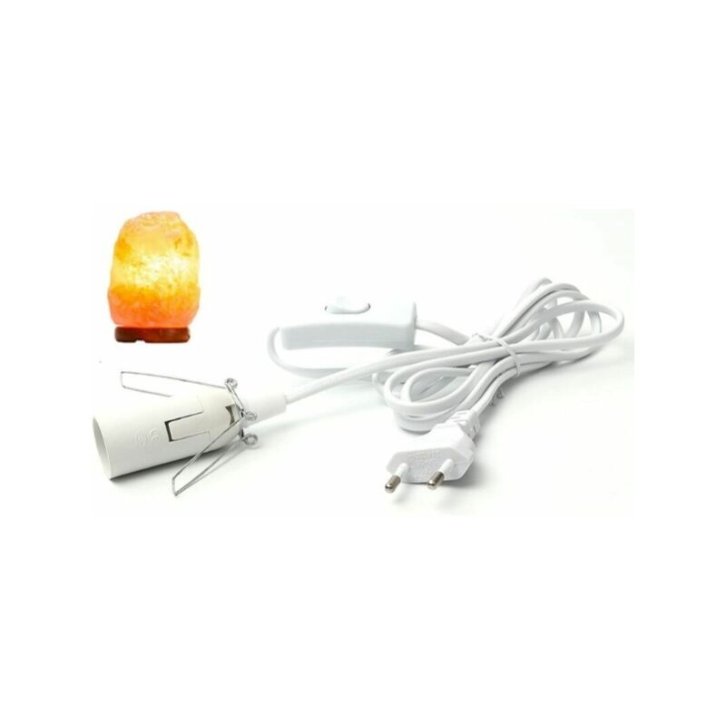 foto del prodotto cavo per lampada a sale con interruttore e14 1,8 m doppio per lampada a sale, bianco