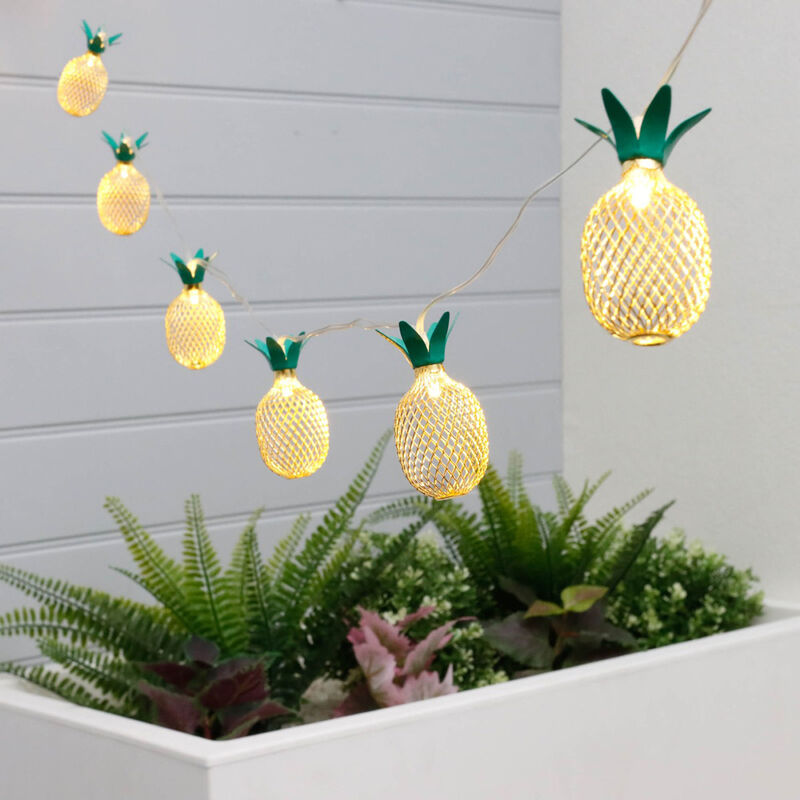 foto del prodotto cavo per lampada lanterna ananas led 10 luci energia solare