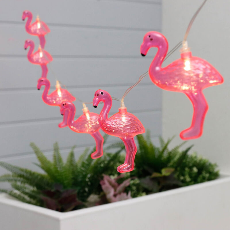 foto del prodotto cavo per lampade fenicottero led 10 luci energia solare