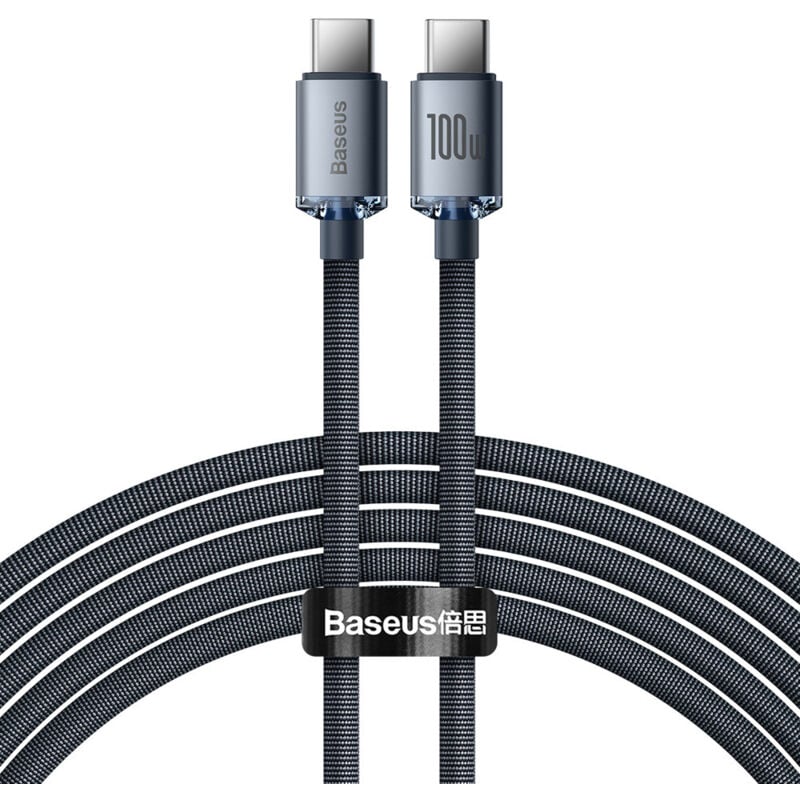 foto del prodotto cavo per ricarica rapida e trasferimento dati usb c usb c 100w 2m nero
