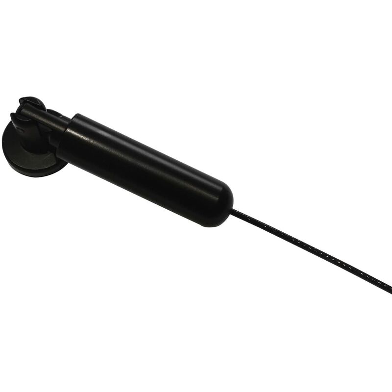 foto del prodotto cavo per tende race, per montaggio a parete o in un vano, lunghezza 5 m, materiale di montaggio incluso, metallo, nero opaco gardinia