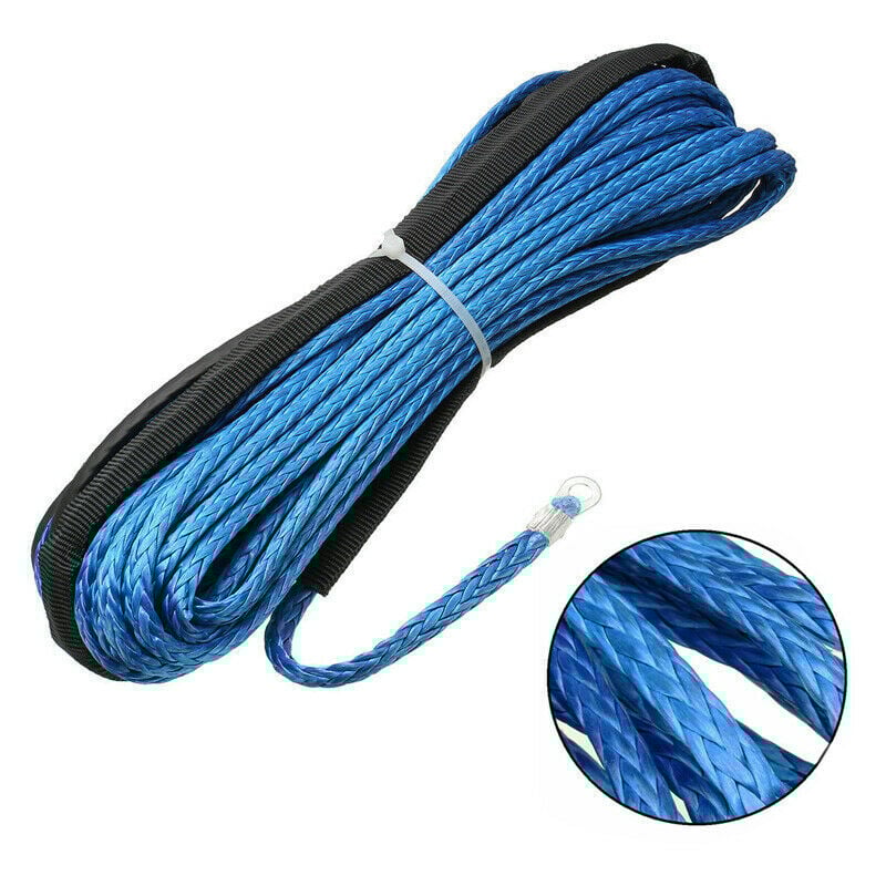foto del prodotto cavo per verricello, cavo per verricello da 5 mm x 15 m, 7700 libbre, cinghia di traino per il recupero del rimorchio, cavo per verricello per
