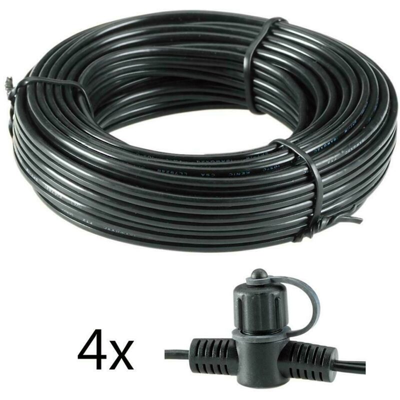 foto del prodotto cavo principale da mt.10 con 4 connettori max 120 watt garden lights
