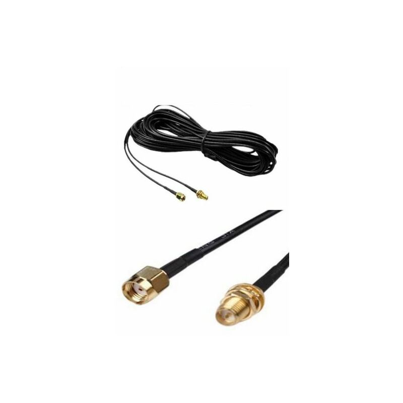 foto del prodotto cavo prolunga adattatore 3 m antenna wirelles m f sma