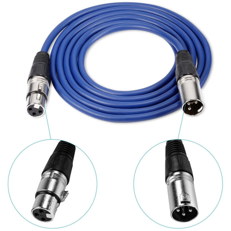foto del prodotto cavo prolunga microfono casse mixer cavetto 5mt maschio femmina xlr m f trade shop traesio