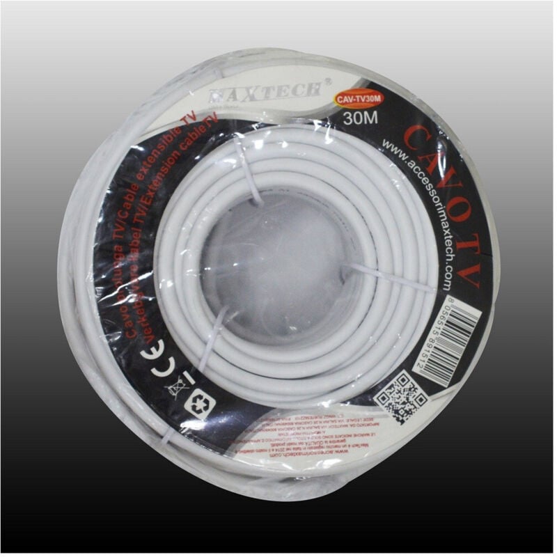 foto del prodotto cavo prolunga tv 30metri antenna satellitare terrestre matassa cav tv30m maxtech