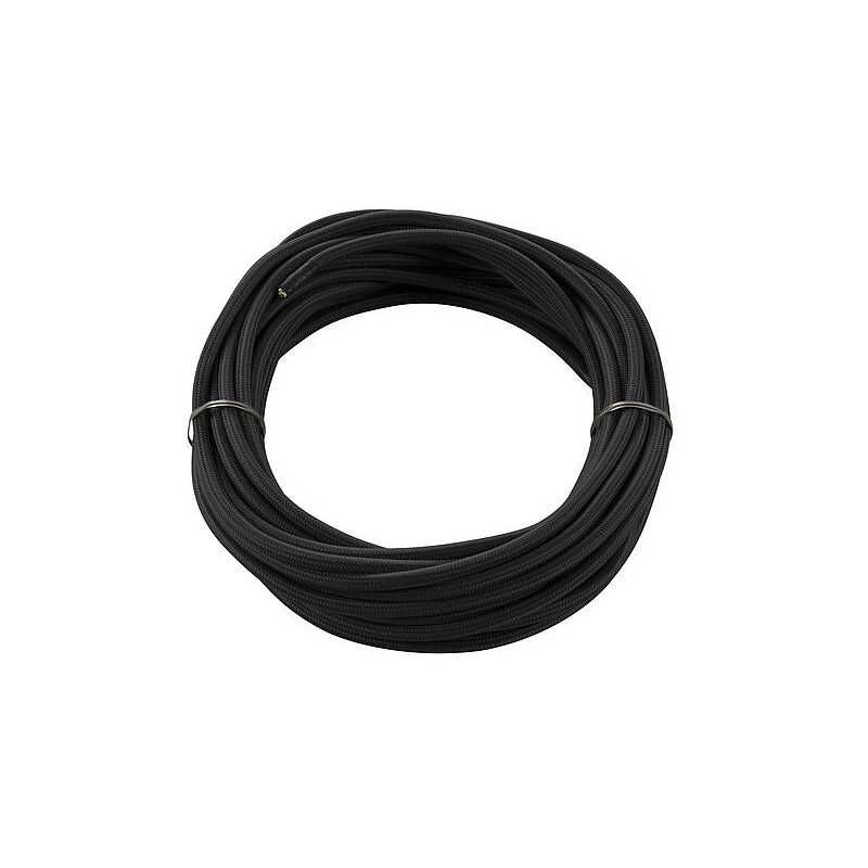 foto del prodotto cavo pvc 3g0,75 h03vv f con rivestimento in stoffa intrecciata nera