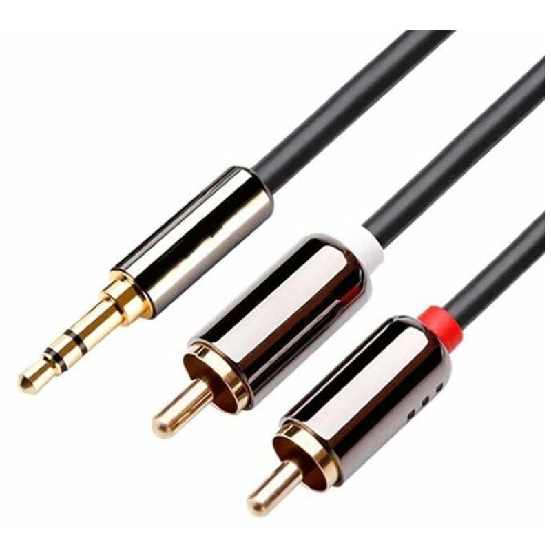 foto del prodotto cavo rca aiperq rca a jack da 3,5 mm cavo audio hifi aux rca per smartphone, tablet, home theater, altoparlanti, hifi, tv, ecc. 2 milioni
