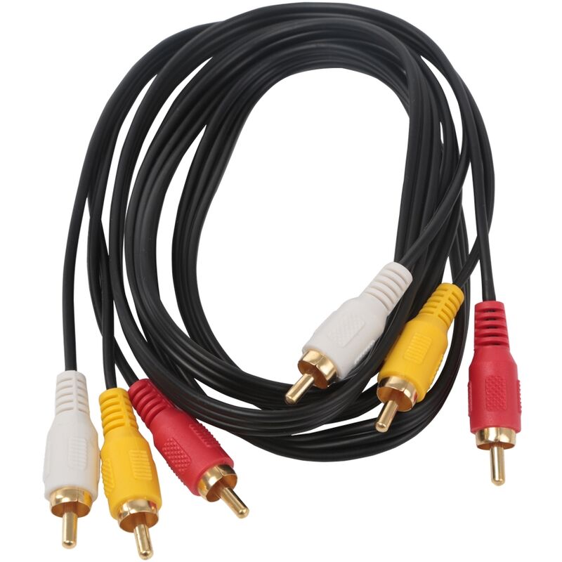 foto del prodotto cavo rca audio video bianco rosso giallo 1,5m aigostar