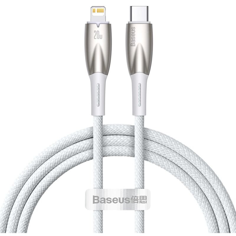 foto del prodotto cavo ricarica rapida iphone usb c lightning 480mb s pd 20w 1m bianco