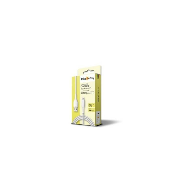 foto del prodotto cavo ricarica usb a lightning 12 w take it easy