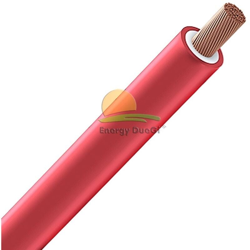 foto del prodotto cavo rosso per fotovoltaico, sezione 6 mm, lunghezza 1 metro lineare