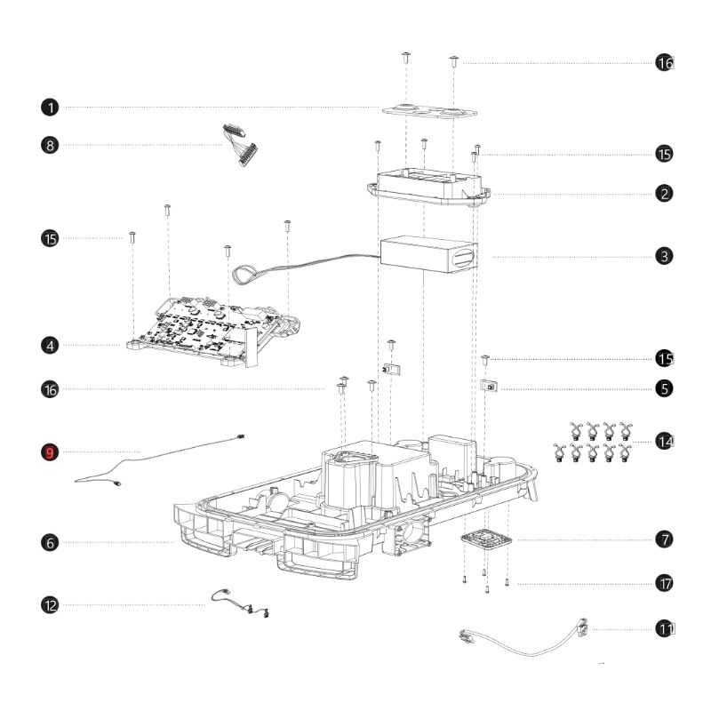 foto del prodotto cavo sensore sollevamento sinistro i108e blubird robot rasaerba ab12.02.00.0161