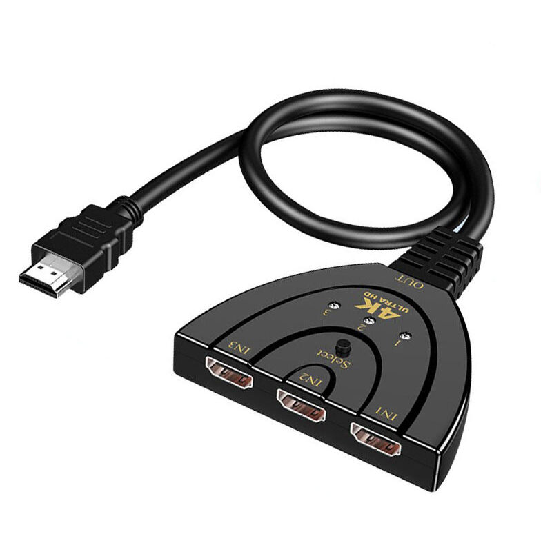 foto del prodotto cavo splitter hdmi a 3 porte cavo hdmi switch sollbry