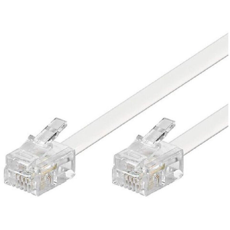 foto del prodotto cavo telefonico adsl rj11 1 mt collegamento telefonico modem internet rj11-1.0m - - maxtech