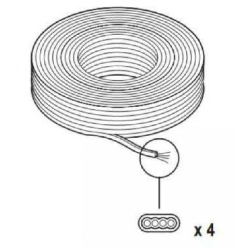 foto del prodotto cavo telefonico flessibile piatto 4p bianco 180.920 - scame