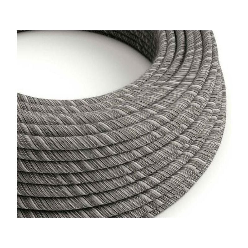 foto del prodotto cavo tessile al metro creative cables erc37 nero melange in cotone vertigo 2x0,75mm xz2erc37