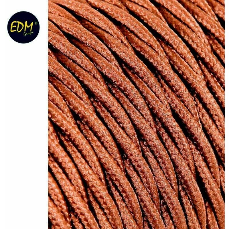 foto del prodotto cavo tessile intrecciato 2x0,75mm c 20 marrone seta 5m