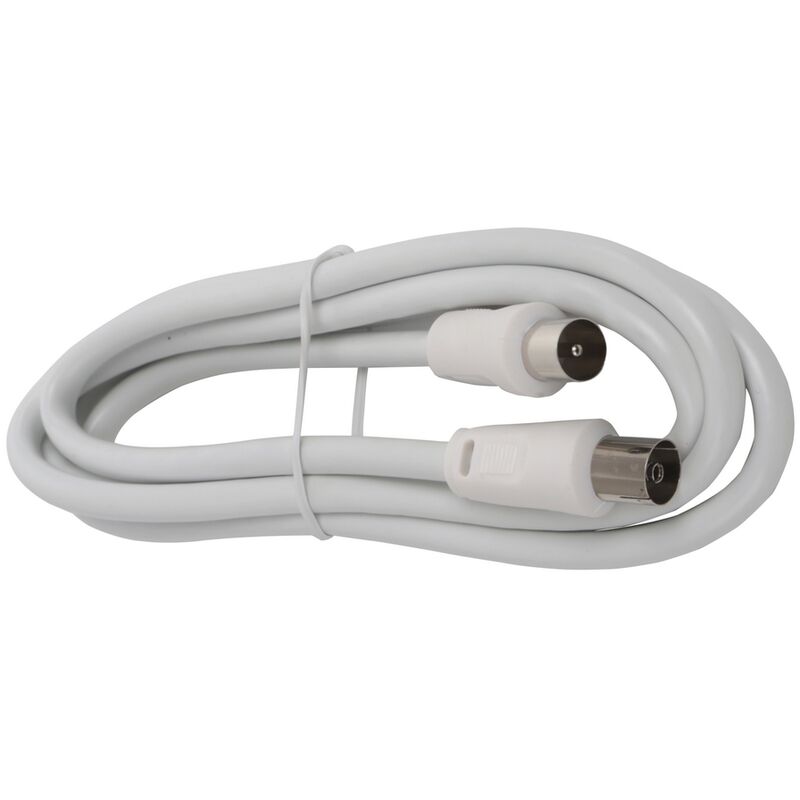foto del prodotto cavo tv per antenna maschio femmina 1,5m bianco aigostar