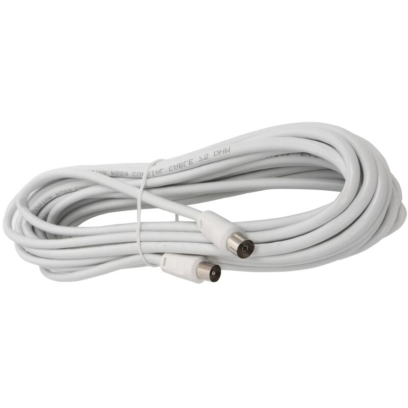 foto del prodotto cavo tv per antenna maschio femmina 8m bianco aigostar
