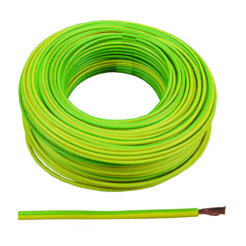 foto del prodotto cavo unipolare antifiamma giallo verde 1x mmq.2,5 colore giallo verde