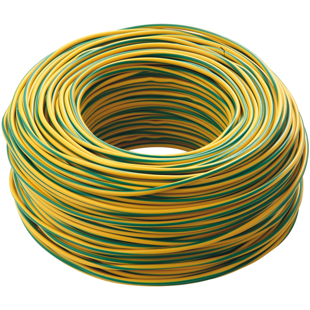 foto del prodotto cavo unipolare cordina unipolare antifiamma flessibile 1x2,5 mmq metri 100 no7v-k 05 giallo verde