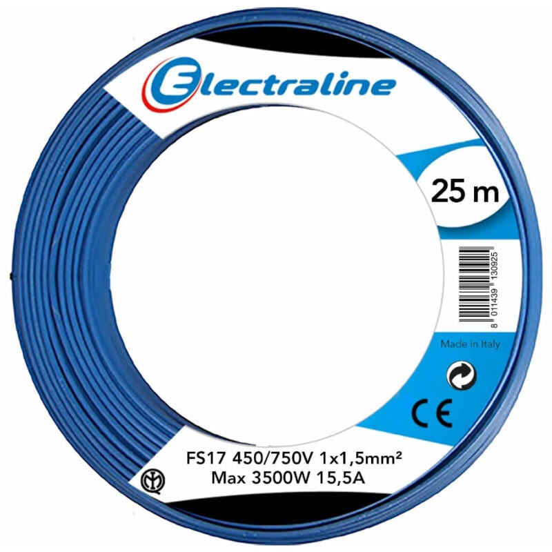 foto del prodotto cavo unipolare fs17 450 750v 1x1,5 25m blu