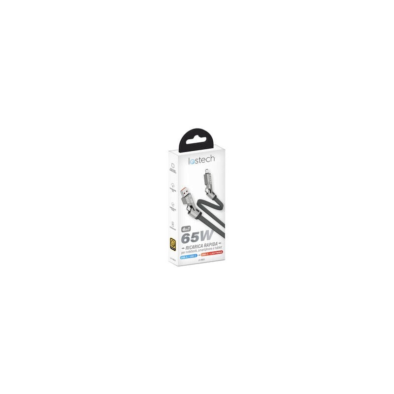foto del prodotto cavo usb a c usb c lighting 4in1 65w