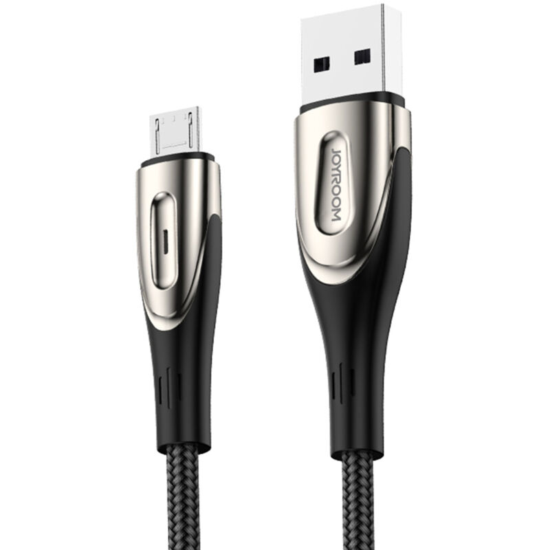foto del prodotto cavo usb a microusb 3a con indicatore di carica, 1,2 m nero